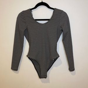 Topshop striped bodysuit size 6